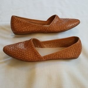 Aldo Woven Brown Leather Flats Size 10